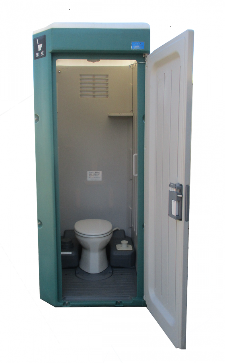 GH 簡易水洗トイレ｜仮設トイレ｜グランド産業株式会社では、さまざまな仮設資材のレンタル、販売を行っています。